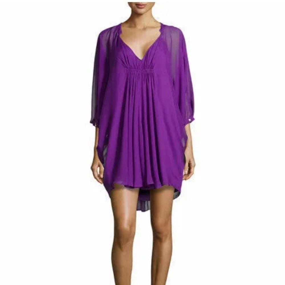 DVF Flowy chiffon cocktail dress